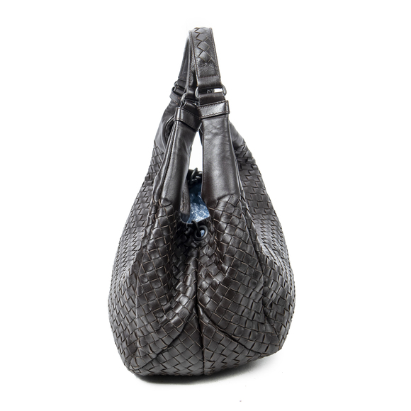 Bottega Veneta Medium Hobo in Dark Brown Intrecciato Leather - Picture 3 of 7